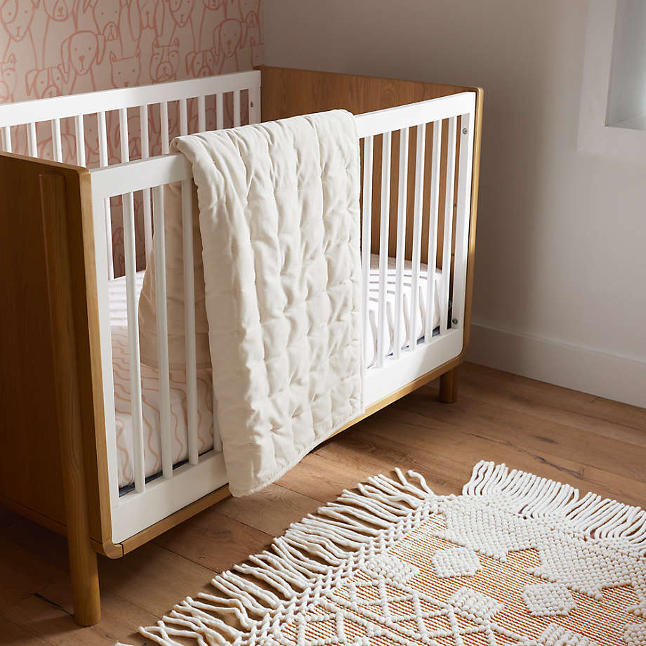 Redondo Two Tone Wood Convertible Baby Crib Reviews Crate Kids