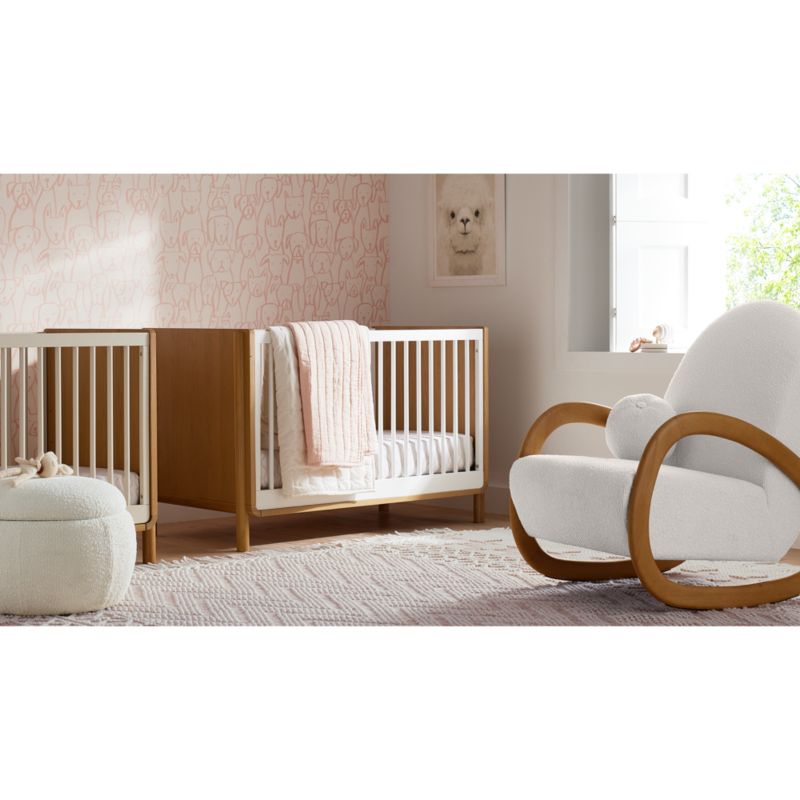 Pollie Snow Nursery Rocking Chair and Ottoman - image 7 of 17