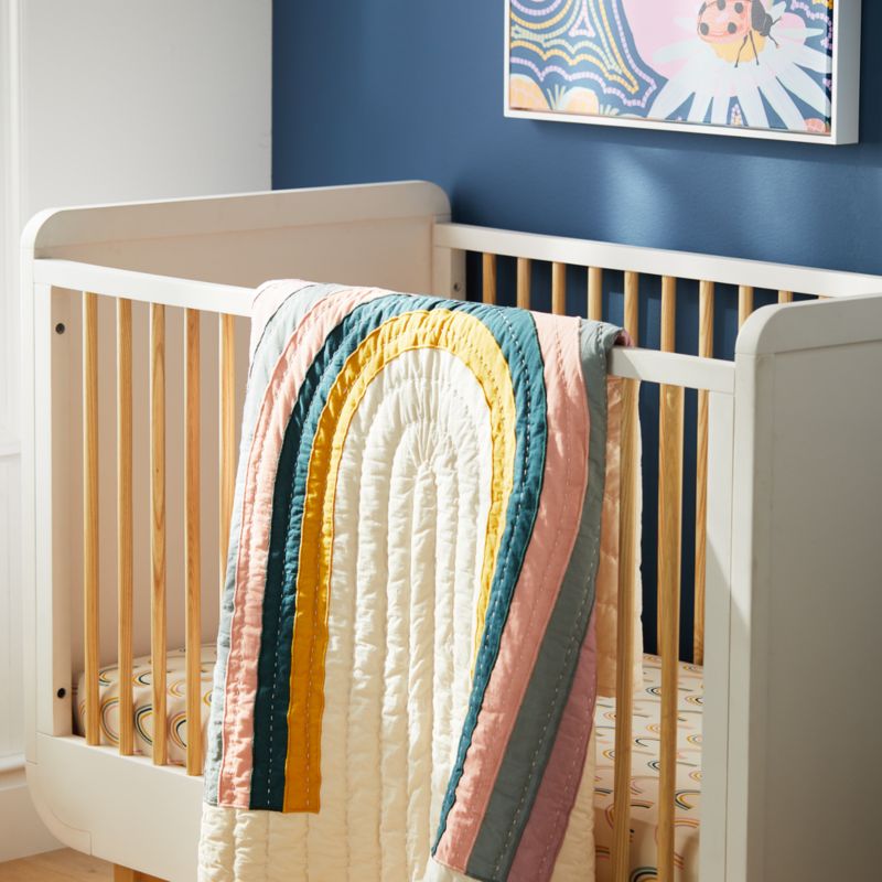 Modern Asha Organic Rainbow Crib Baby Bedding Set Crate Kids Crate Kids Canada