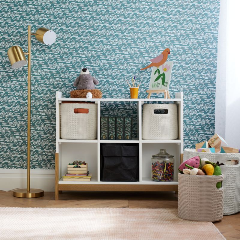 View Rue White Wood 6-Cube Montessori Bookcase - image 7 of 11