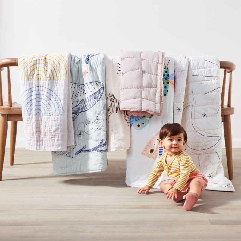 Meadow Organic Cotton Baby Crib Quilt - image 2 of 9