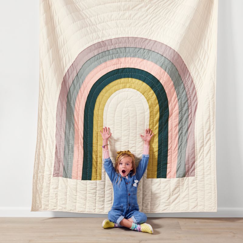 Asha Organic Cotton Rainbow Kids Twin Quilt - image 3 of 17