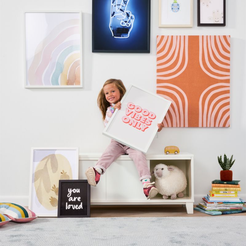 District Bookcase Warm White Wood Front Panel