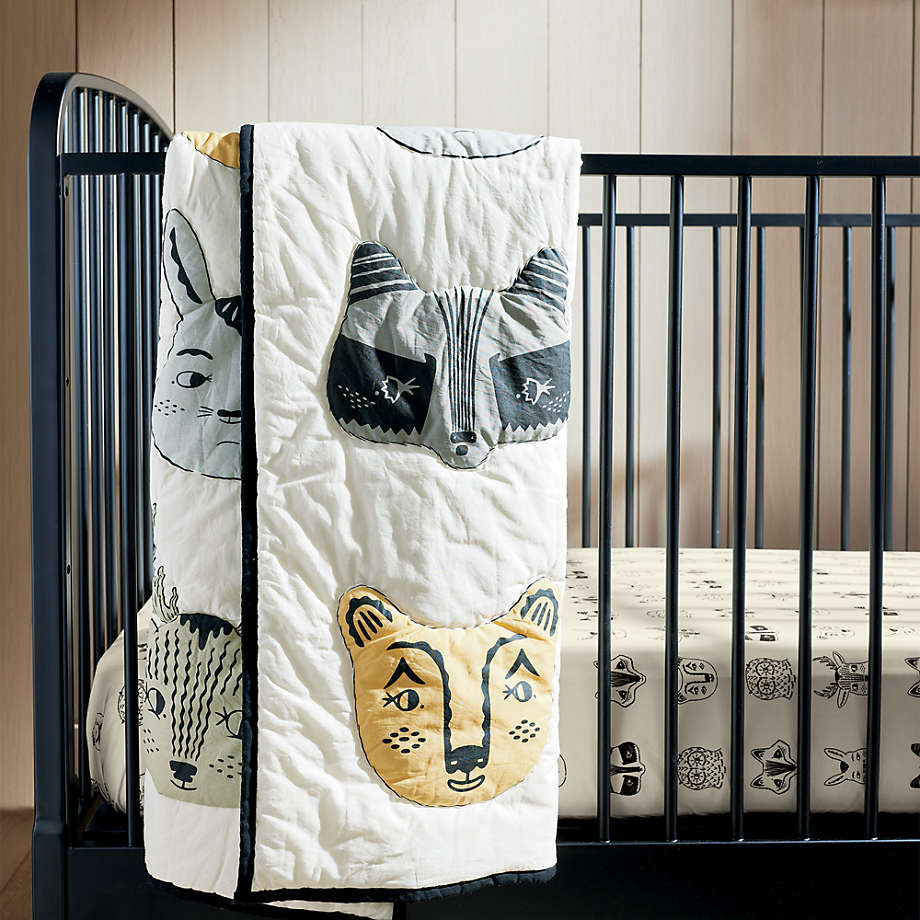Modern Roxy Marj Woodland Animal Crib Baby Bedding Set Crate Kids