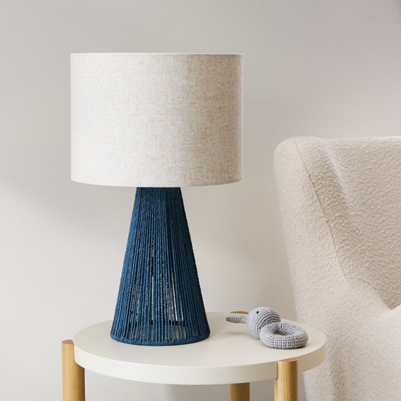 Liam Geo Navy Blue Rope Kids Table Lamp - image 0 of 11