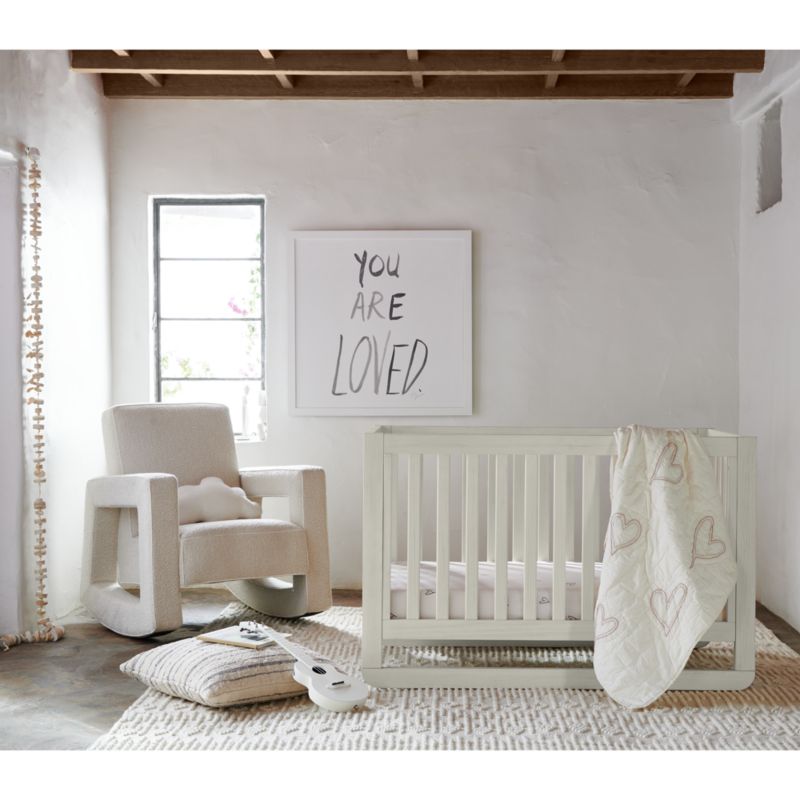 Montauk White Wood Convertible Baby Crib by Leanne Ford Reviews Crate Kids Canada