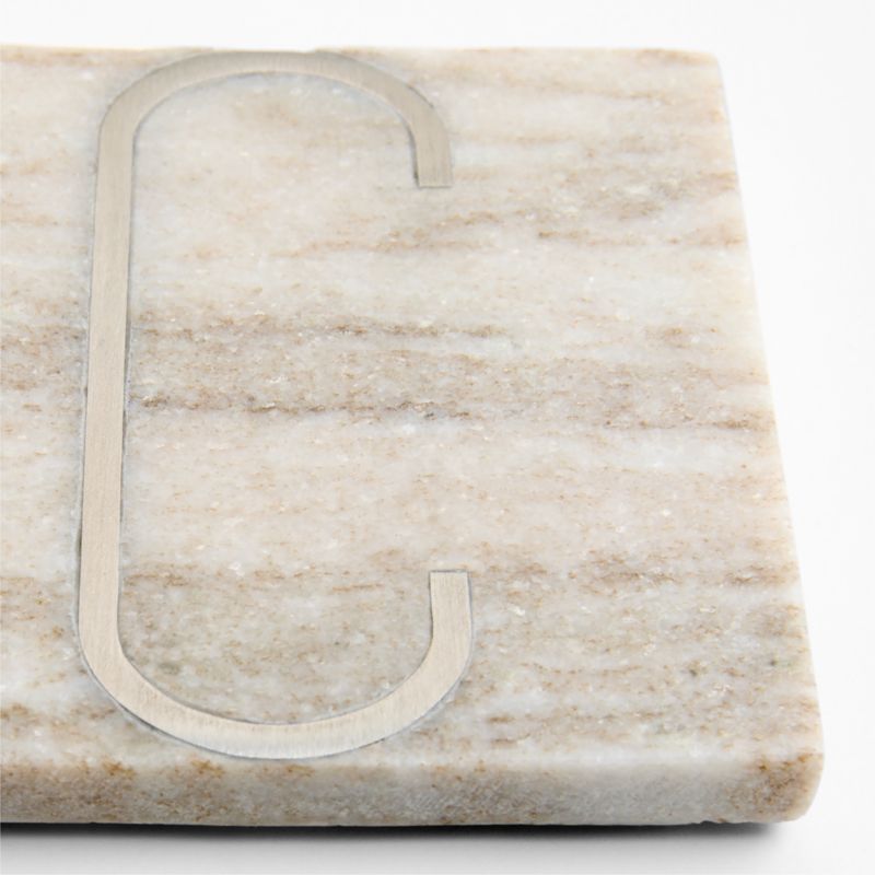 Tuscan Kitchen Marble "C" Monogram Coasters, Set of 4 - image 2 of 4