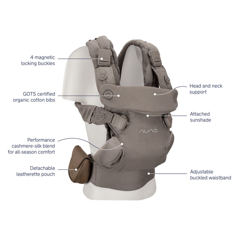 Nuna ® CUDL ™ Luxe Pewter Grey 4-in-1 Baby Carrier - image 6 of 8