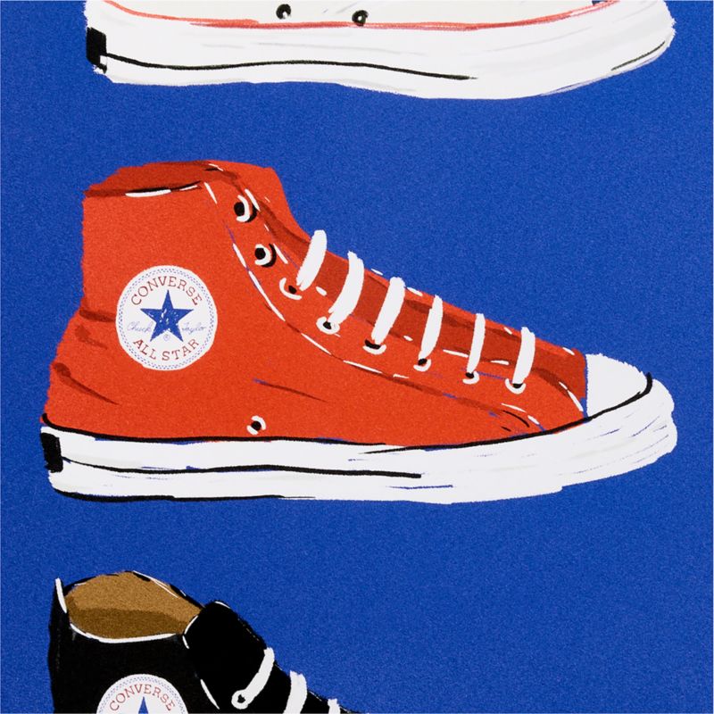 Converse Blue All Stars Trio White Wood Framed Wall Art Print - image 4 of 5