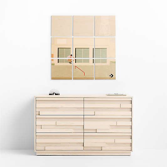 Converse Skateboard Vibes Wall Art on Maple Wood