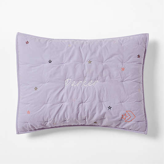 Converse All Star Pastel Periwinkle Organic Cotton Embroidered Kids Pillow Sham