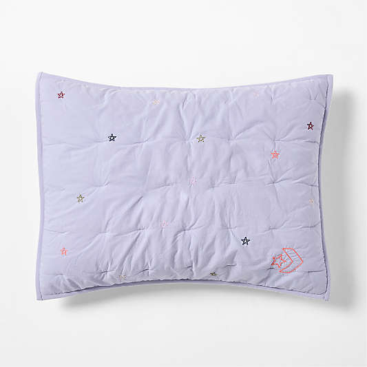 Converse All Star Pastel Periwinkle Organic Cotton Embroidered Kids Pillow Sham