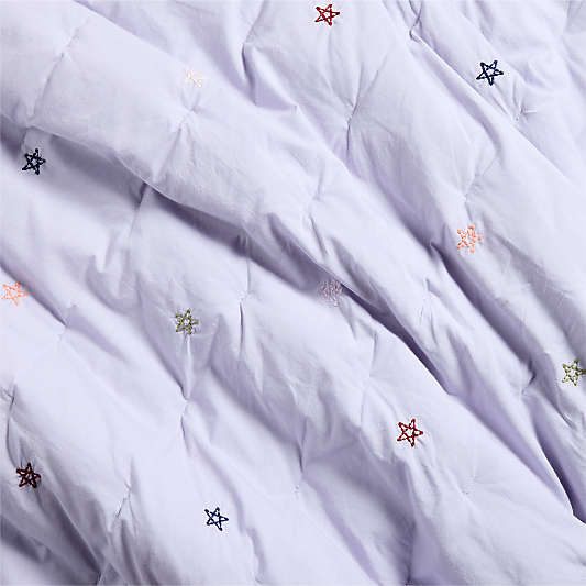Converse All Star Pastel Periwinkle Organic Cotton Embroidered Kids Full/Queen Quilt