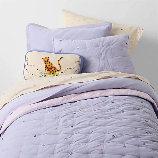 Converse All Star Pastel Periwinkle Organic Cotton Embroidered Kids Quilt