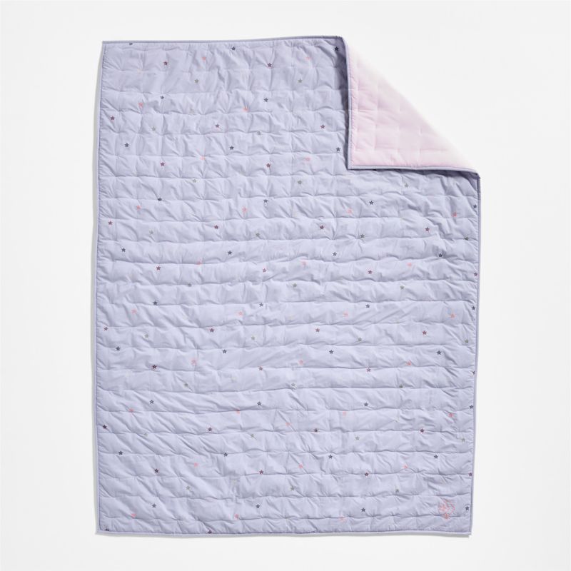 Converse All Star Pastel Periwinkle Organic Cotton Embroidered Kids Twin Quilt - image 4 of 7