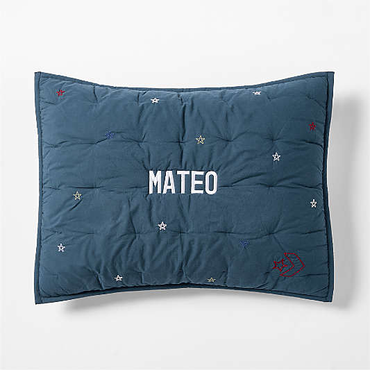 Converse All Star Shadow Navy Organic Cotton Embroidered Kids Pillow Sham