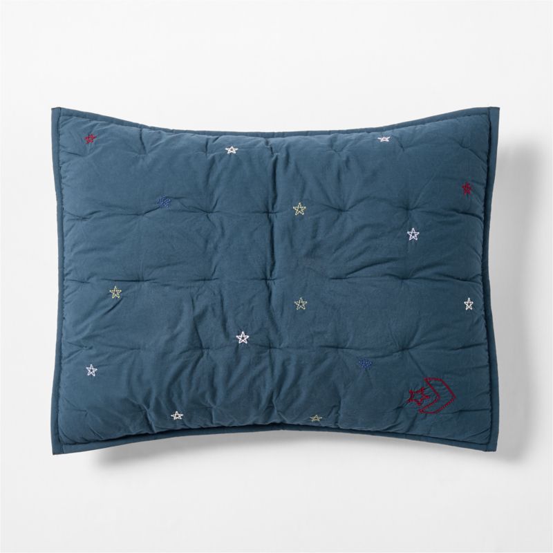 Converse All Star Shadow Navy Organic Cotton Embroidered Kids Pillow Sham - image 2 of 3