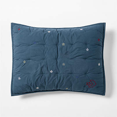 Converse All Star Shadow Navy Organic Cotton Embroidered Kids Pillow Sham