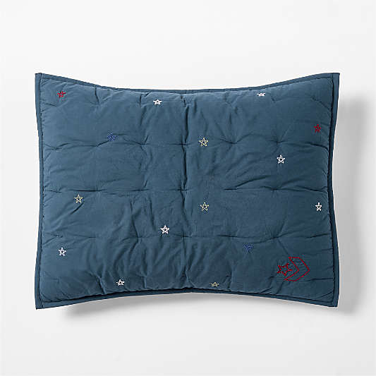 Converse All Star Shadow Navy Organic Cotton Embroidered Kids Pillow Sham
