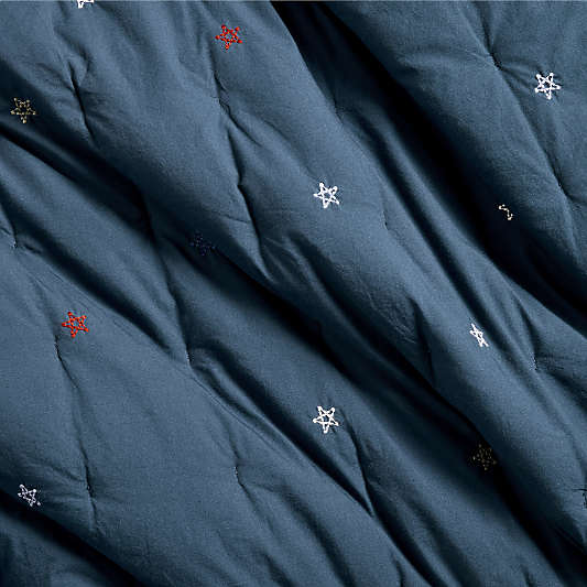 Converse All Star Shadow Navy Organic Cotton Embroidered Kids Quilt