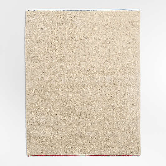 Converse Border Wool Shag Kids Area Rug 8'x10'