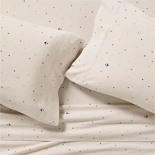 Converse Comfy Tee Speckled Star Organic Cotton Kids Queen Sheet Set