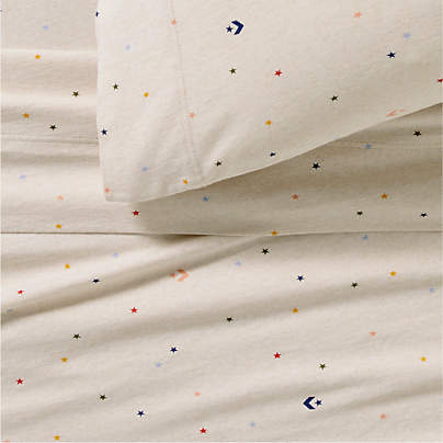 Converse Comfy Tee Speckled Star Organic Cotton Kids Full Sheet Set