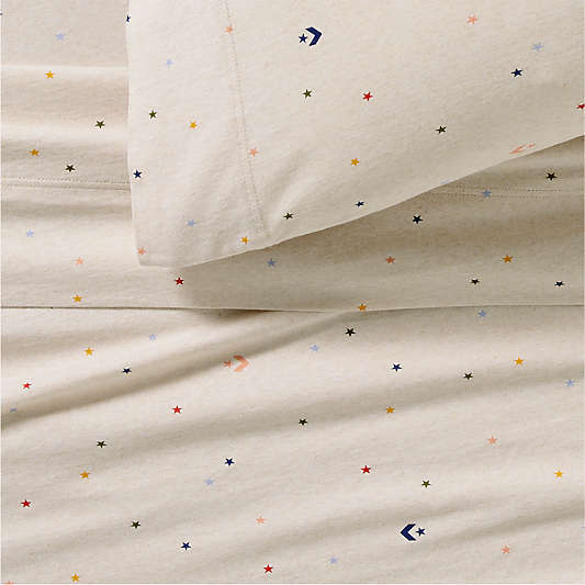 Converse Comfy Tee Speckled Star Organic Cotton Kids Twin Sheet Set