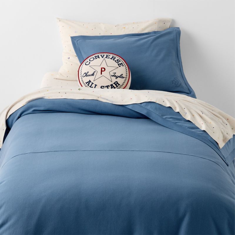 Converse Cozy Sweatshirt Moonlight Blue Organic Cotton Kids Pillow Sham - image 3 of 5