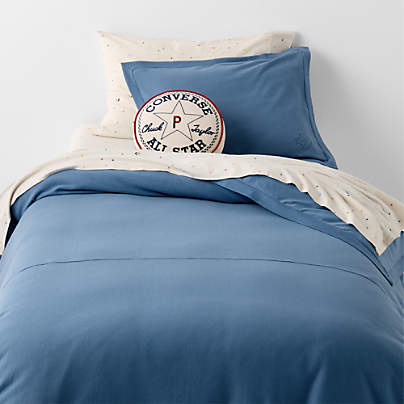 Converse Cozy Sweatshirt Moonlight Blue Organic Cotton Kids Twin Duvet Cover