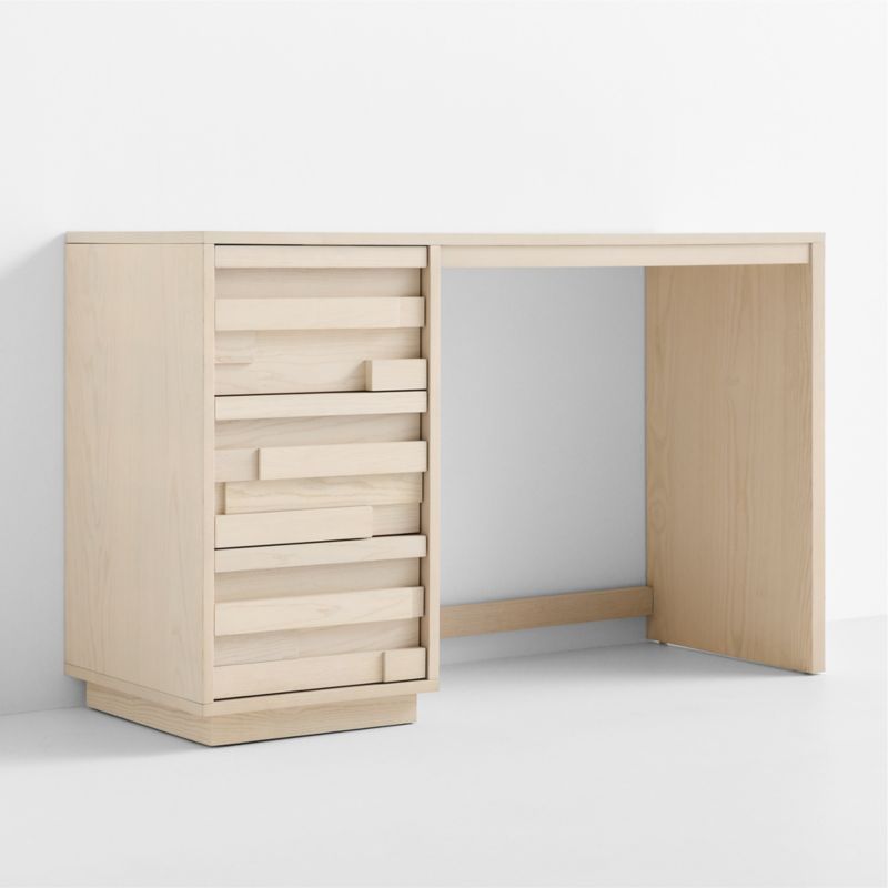 Converse Half Court Whitewashed Ash Wood Kids Desk - image 5 of 8