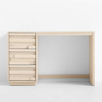 Converse 48" Half Court Whitewashed Ash Wood Kids Desk