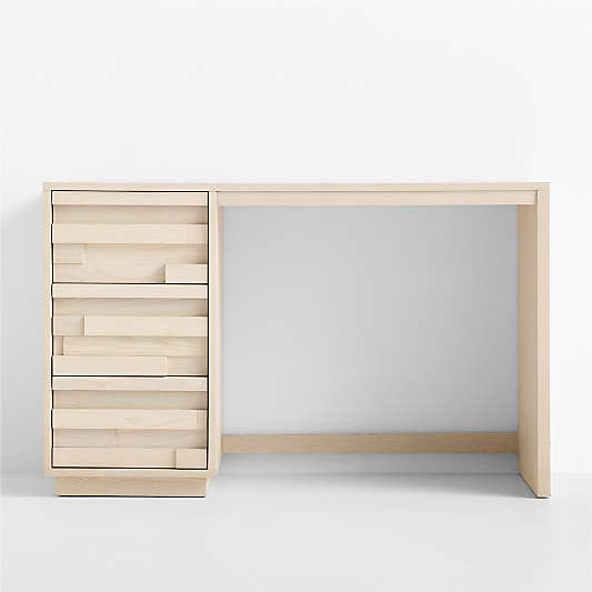 Converse 48" Half Court Whitewashed Ash Wood Kids Desk
