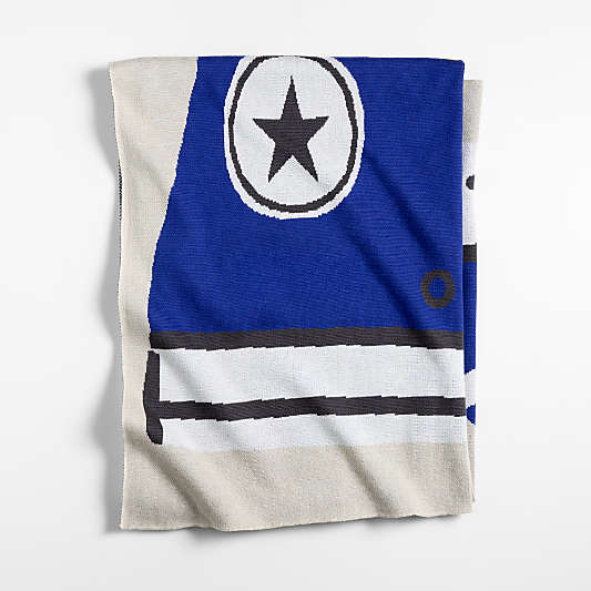 Converse Intarsia Knit Chuck Taylor Organic Cotton Kids Throw Blanket