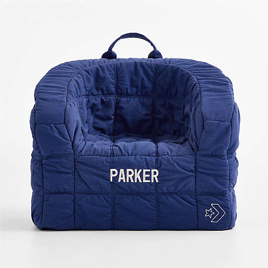 Converse Sneaker Stitch Bold Blue Organic Cotton Kids Barrel Chair