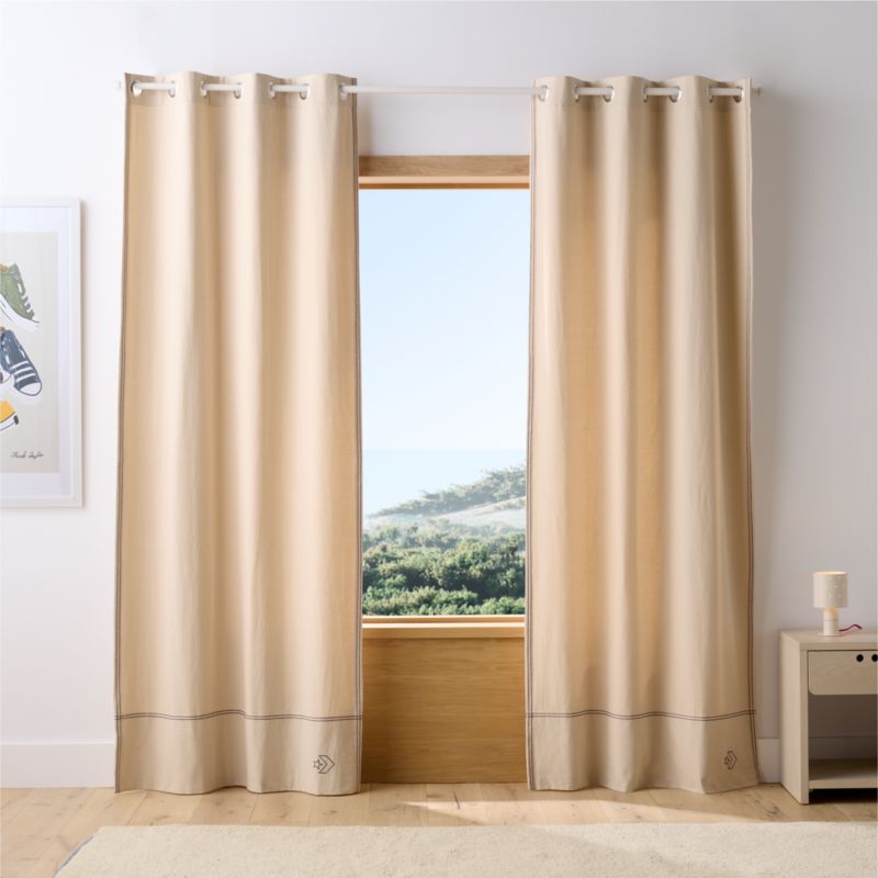 Converse Topstitch Undyed Canvas Kids Curtain Panel 44"x63" - image 1 of 4