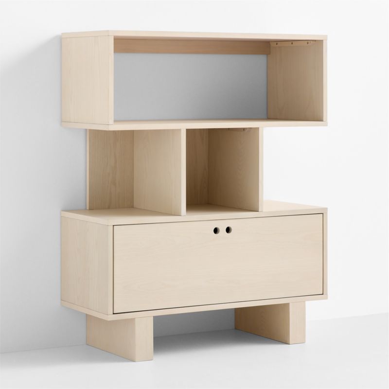 Converse Vent Whitewashed Ash Wood Kids Bookcase with Drawer - image 5 of 7