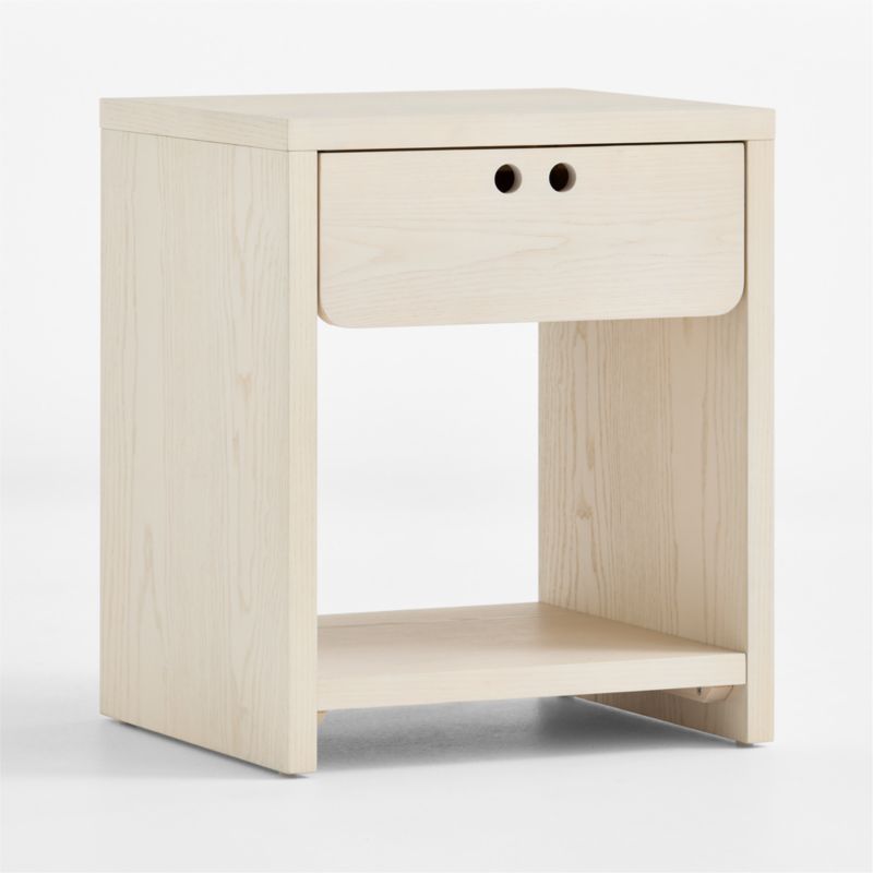 Converse Vent Whitewashed Ash Wood Kids Nightstand with Drawer - image 8 of 11