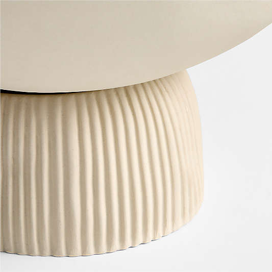 Curvy Ribbed Cream Decorative Bowl by Cym Warkov
