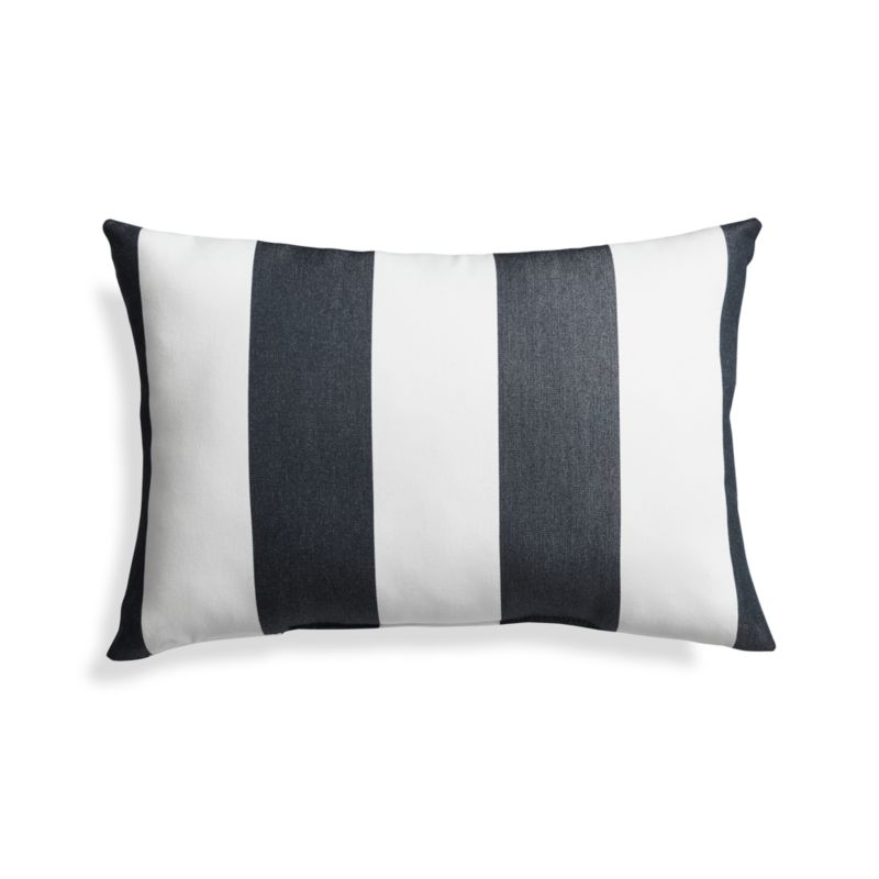 Sunbrella ® Cabana Stripe Navy Outdoor Lumbar Pillow - image 4 of 5