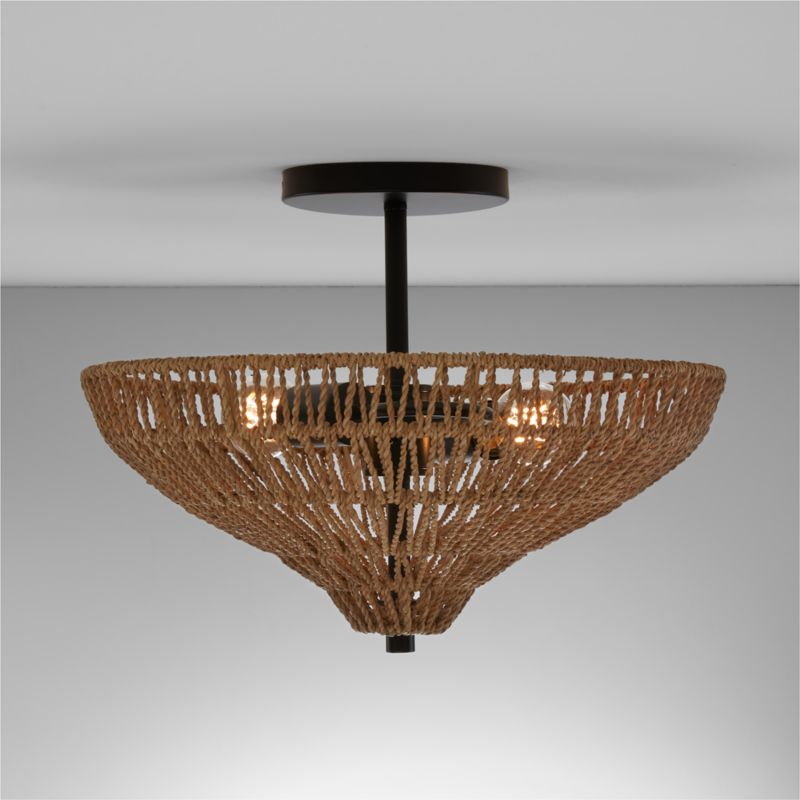 Cabo Woven Flush Mount Light