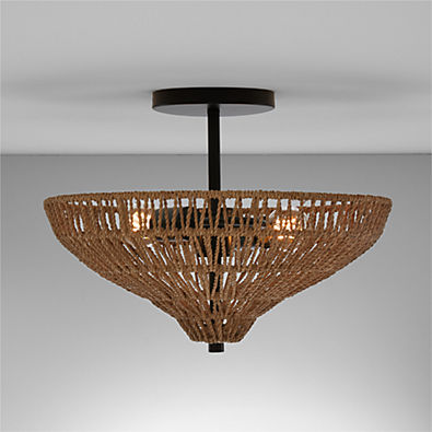 View Cabo Woven Flush Mount Light details