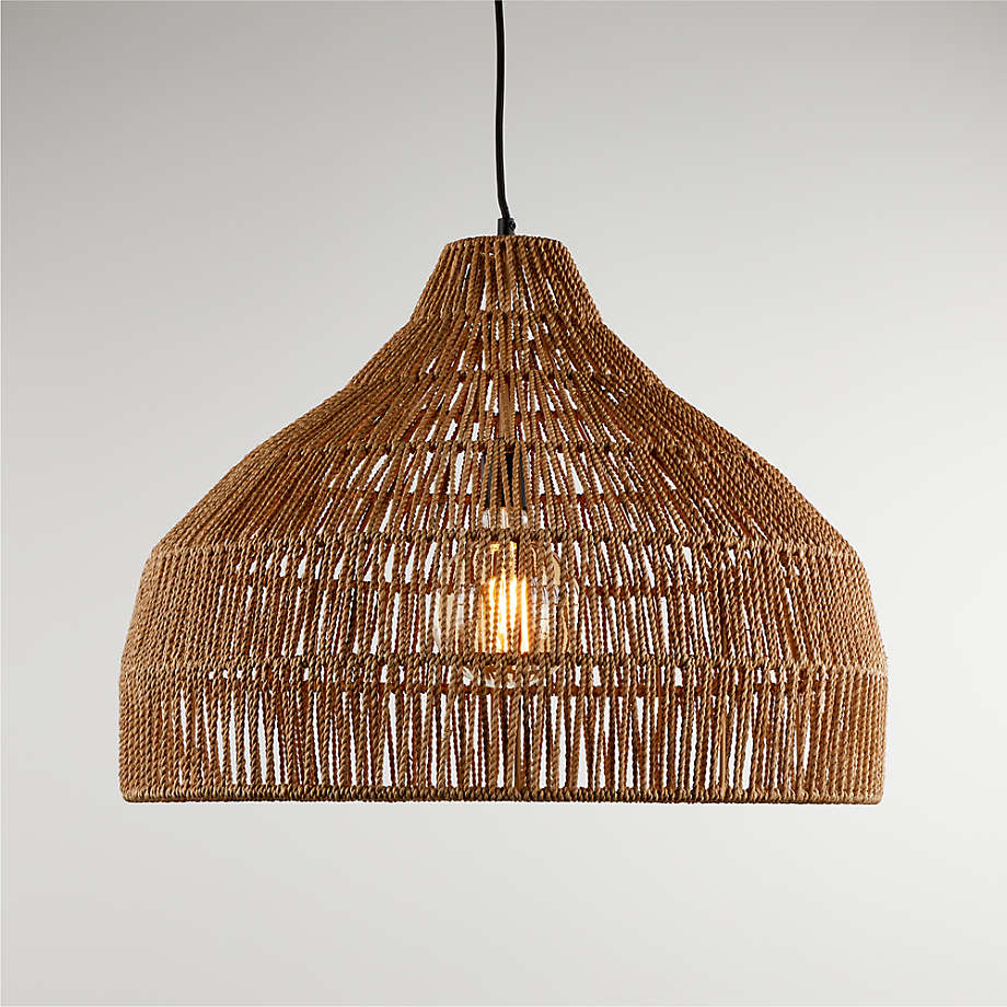 crate and barrel woven pendant light