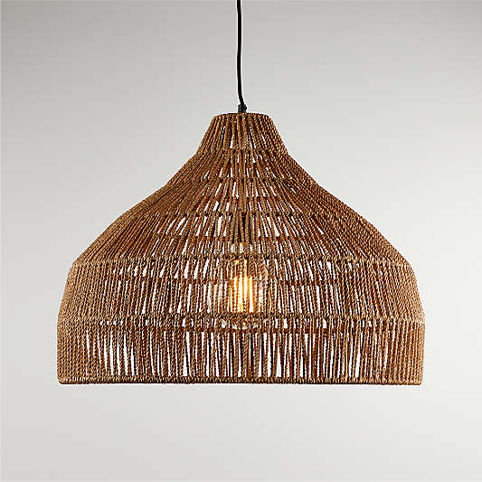 Woven Lighting: Rattan Pendant Lights & Wicker Lamps | Crate & Barrel