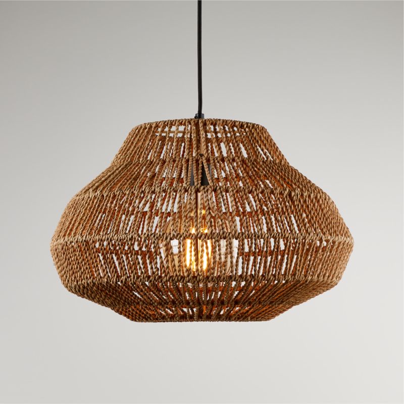 Viewing product image Cabo Small Woven Pendant Light - image 1 of 11