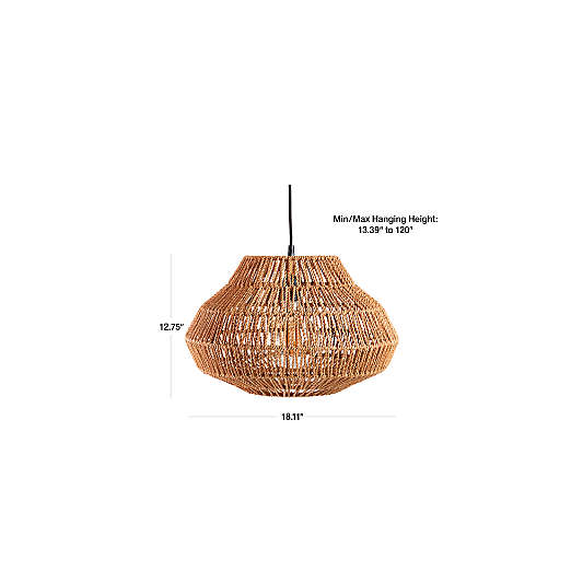 Cabo Small Woven Pendant Light