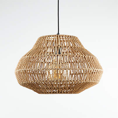 Lia Pendant Light with Shade + Reviews | Crate & Barrel Canada