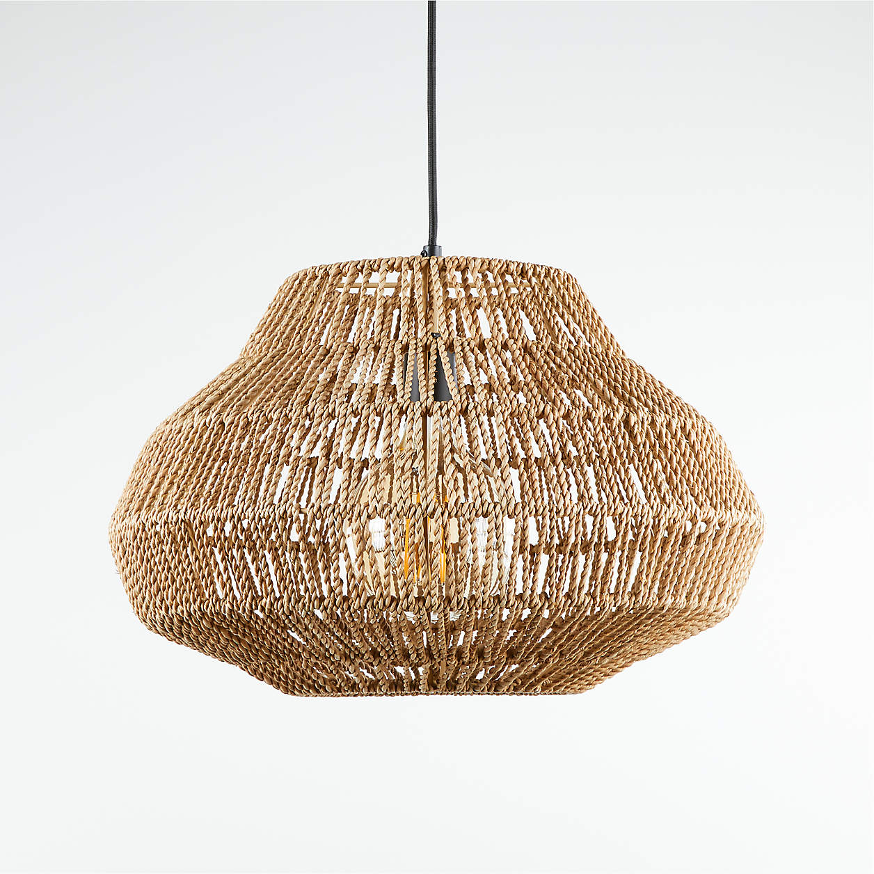 Cabo Small Woven Pendant Light + Reviews | Crate & Barrel