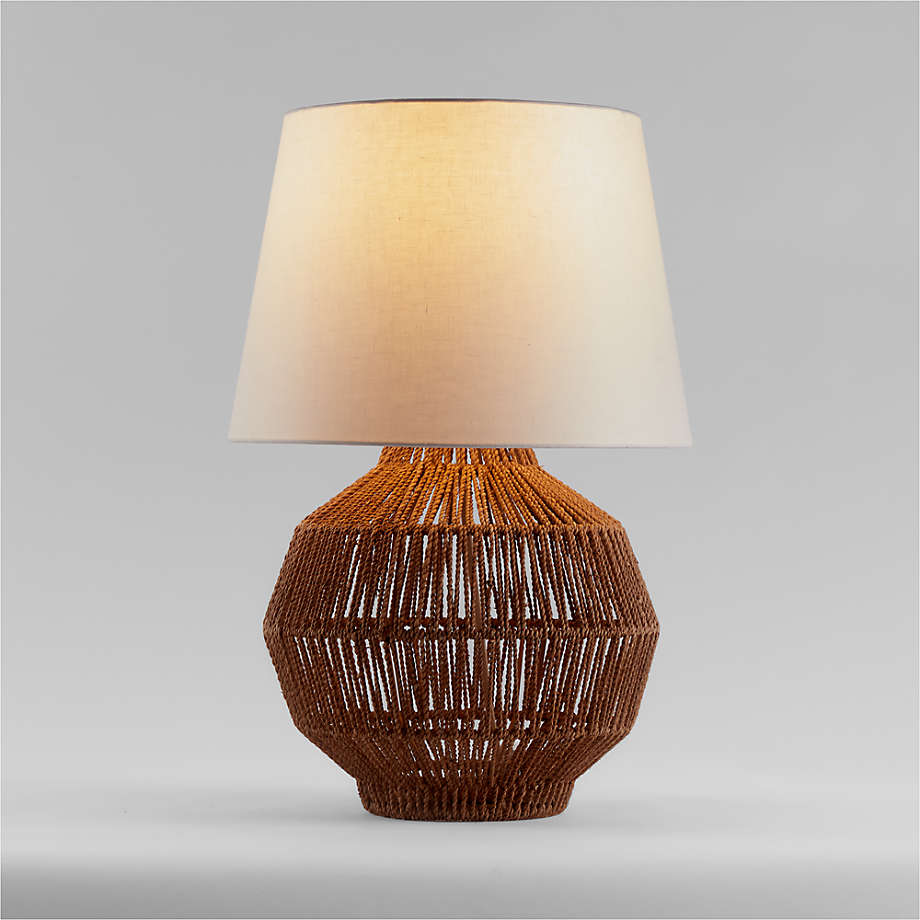 Woven table deals lamp