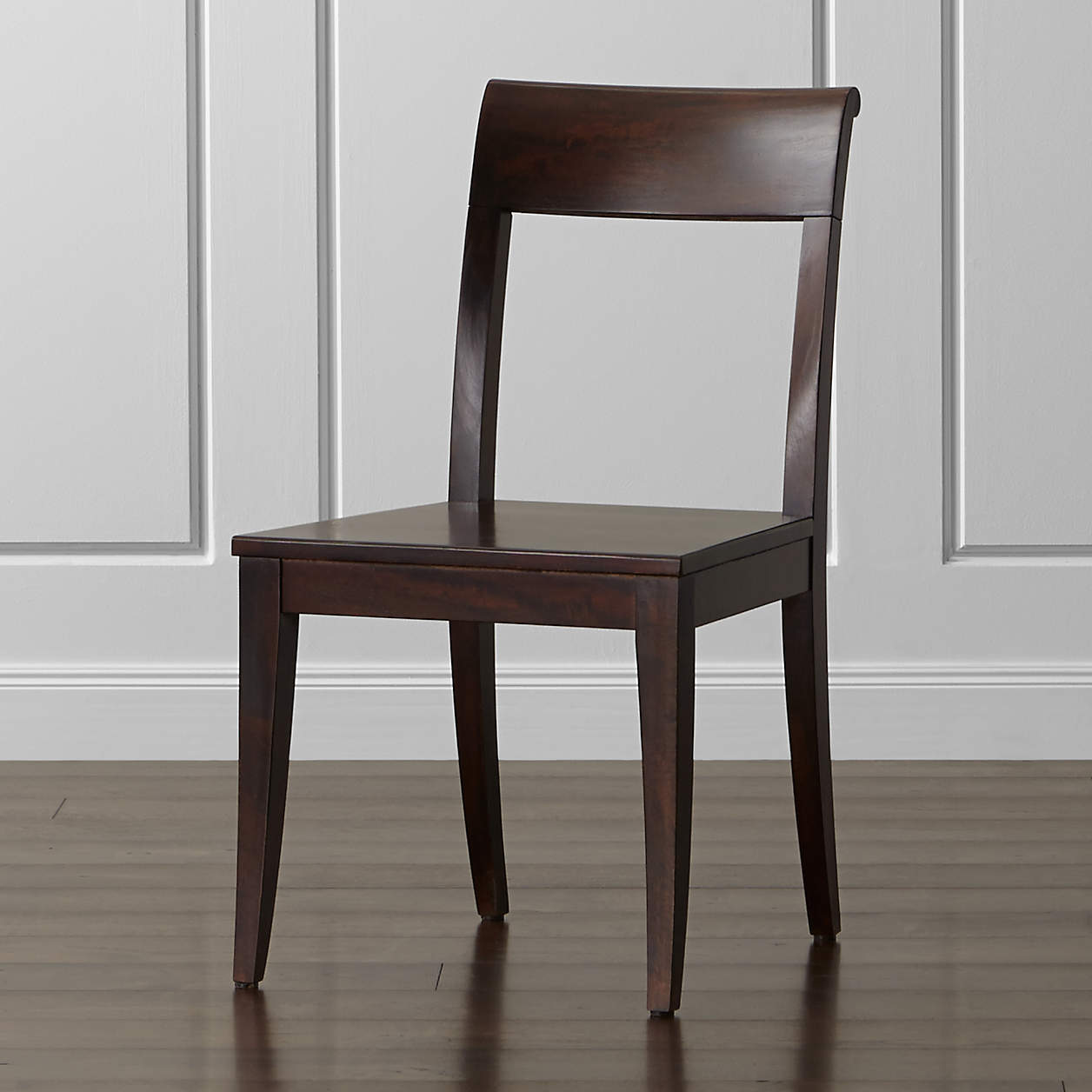 Cabria Dark Wood Dining Chair + Reviews | Crate & Barrel